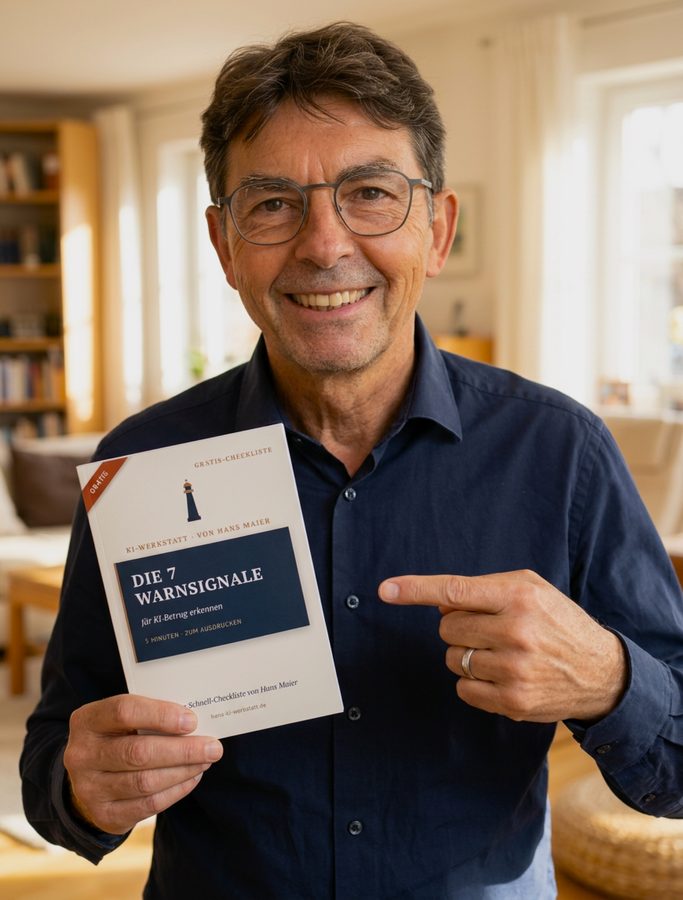 Hans Maier, Gründer der Hans-KI-Werkstatt, hält die kostenlose Sicherheits-Checkliste
